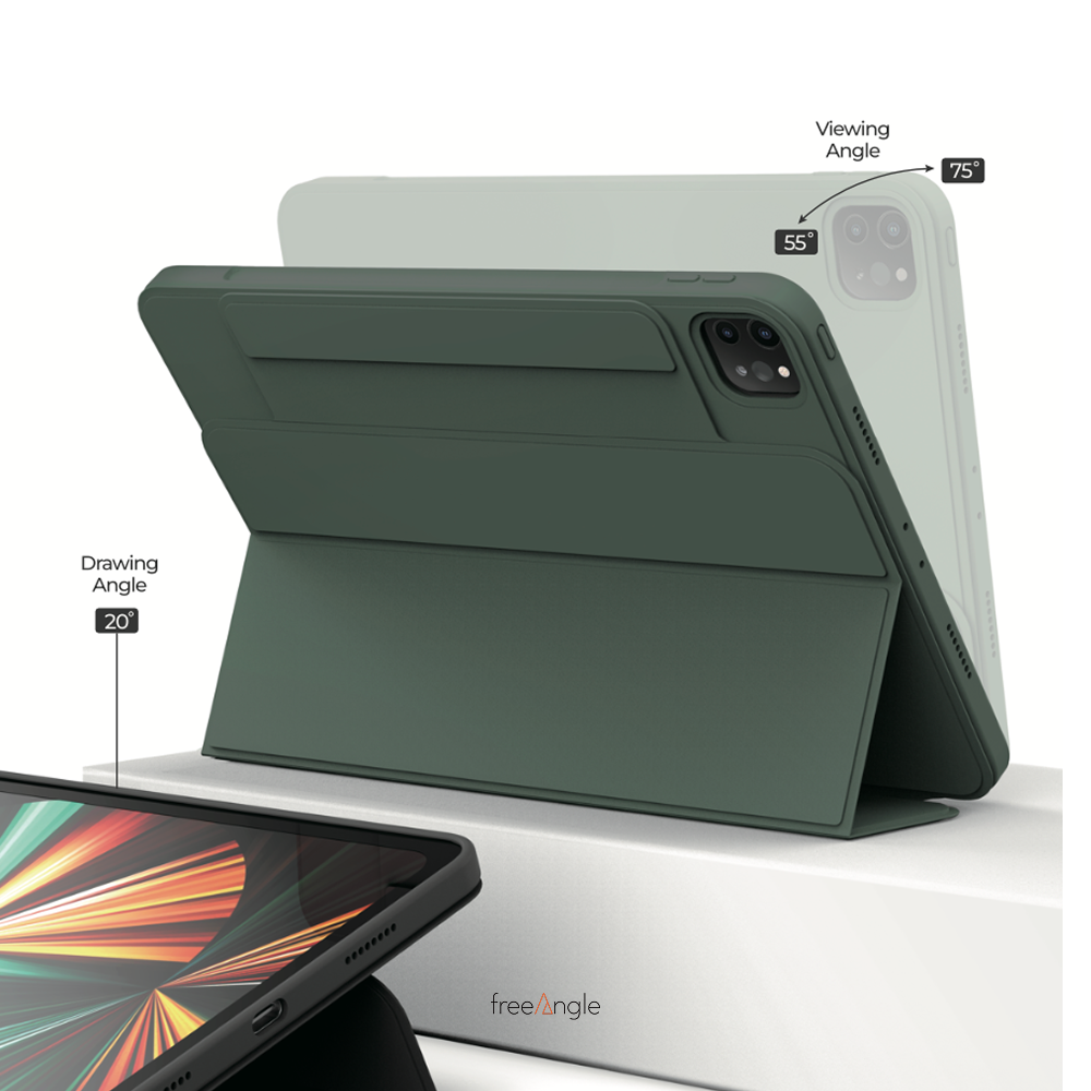 FreeAngle Flex – Adjustable Stand & Protective Bumper Case for iPad